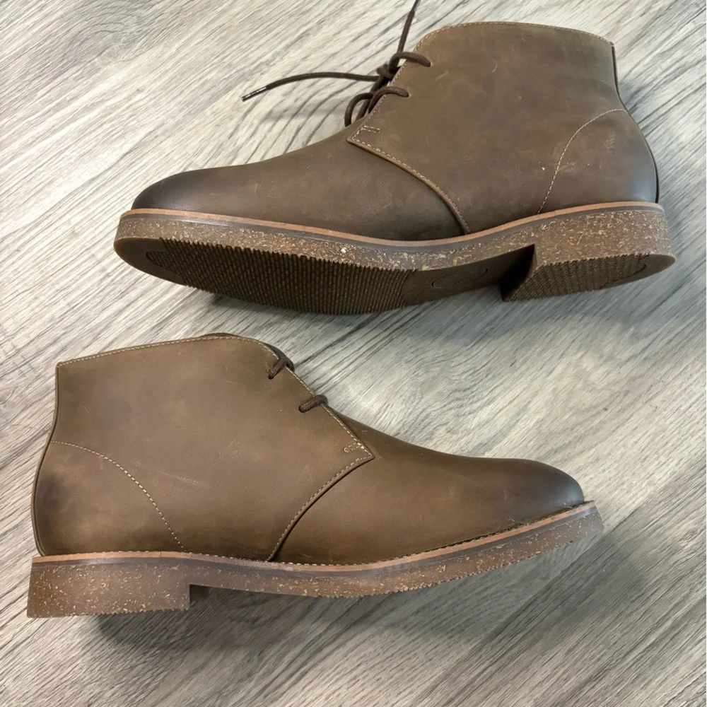 Dockers Nigel Leather Chukka Boots Mens 10 Brown Business Casual Comfort NEW